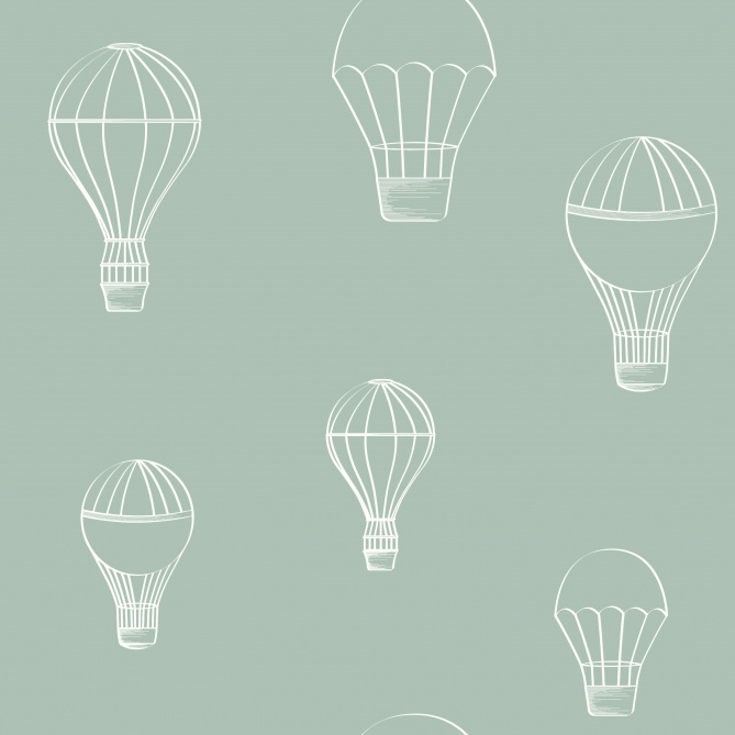 Papel Pintado Globos aerostáticos minimalistas - ASKOLE 03 | MURAKE - 85843