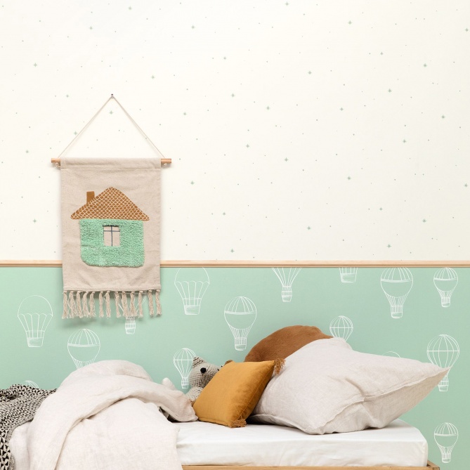 Papel Pintado Globos aerostáticos minimalistas - ASKOLE 03 | MURAKE - 85843