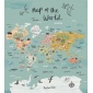 Mural Mapa del mundo de los animales - BODERO  | MURAKE - 85847