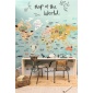 Mural Mapa del mundo de los animales - BODERO  | MURAKE - 85847