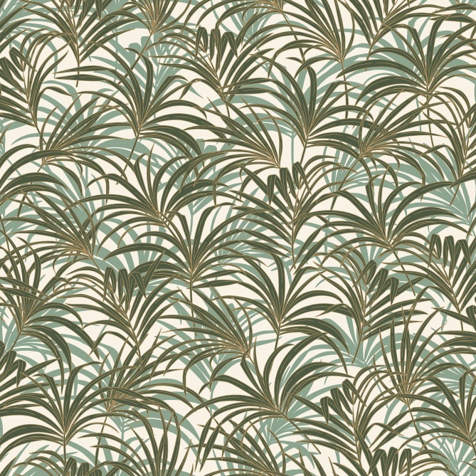 Papel Pintado Hojas de palmas elegantes - CALCAI 05 | MURAKE - 86165
