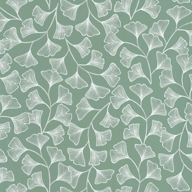 Papel Pintado Hojas de ginkgo dibujadas - MACALA 03 | MURAKE - 86313