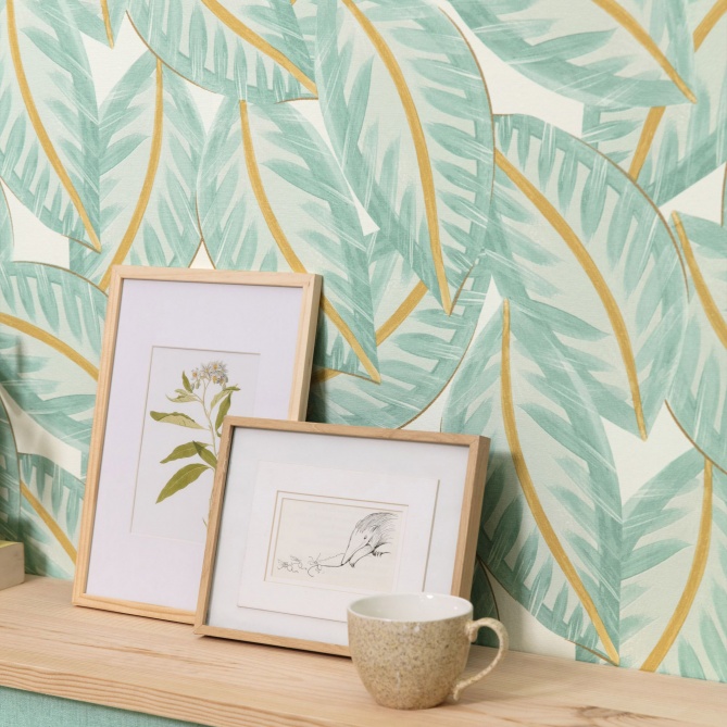 Papel Pintado Grandes hojas pintadas - INTAWE 01 | MURAKE - 86316