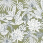 Papel Pintado Hojas y flores tropicales yuxtapuestas - GORDIMA 06 | MURAKE - 86346