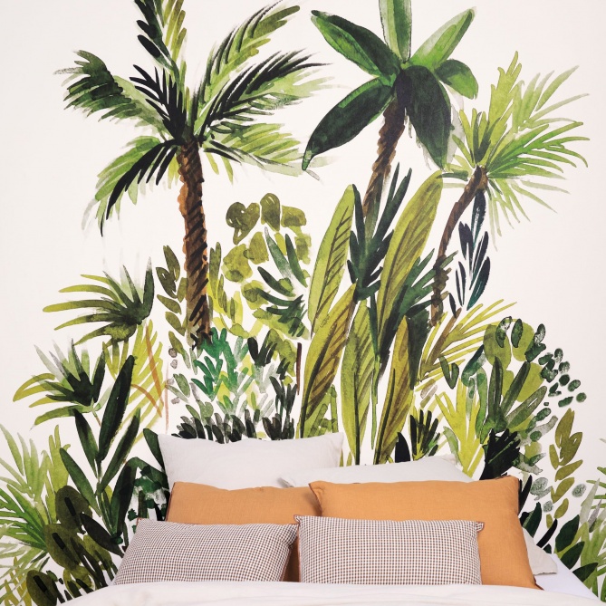 Mural Bosque tropical en acuarela - VIRGUIÑA  | MURAKE - 86366