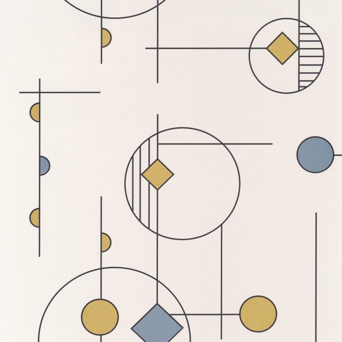 Papel Pintado Composición de formas geométricas - LARKANA 04 | MURAKE - 7017-44