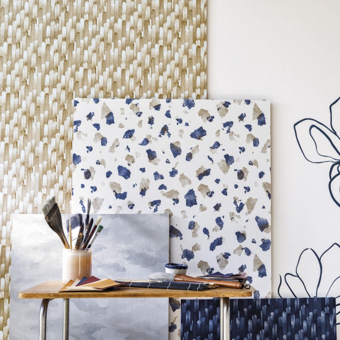 Papel Pintado Trozos de pan de oro o enorme terrazo - OTALAMPI 04 | MURAKE - 7017-94