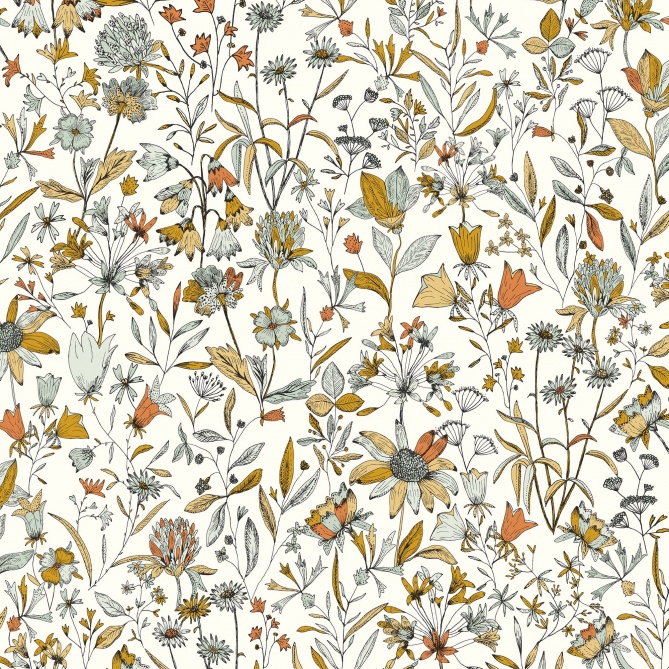 Papel Pintado Flores campestres - TURIA 02 | MURAKE - 86212
