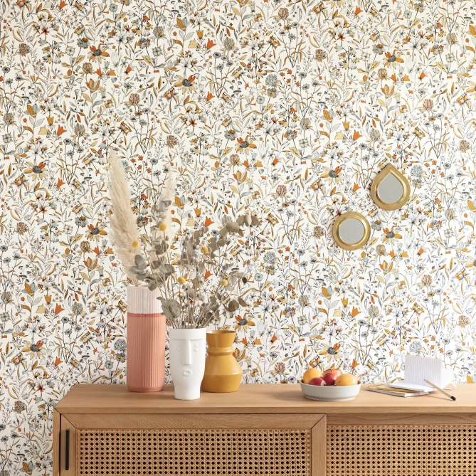 Papel Pintado Flores campestres - TURIA 02 | MURAKE - 86212