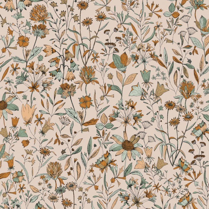 Papel Pintado Flores campestres - TURIA 04 | MURAKE - 86214