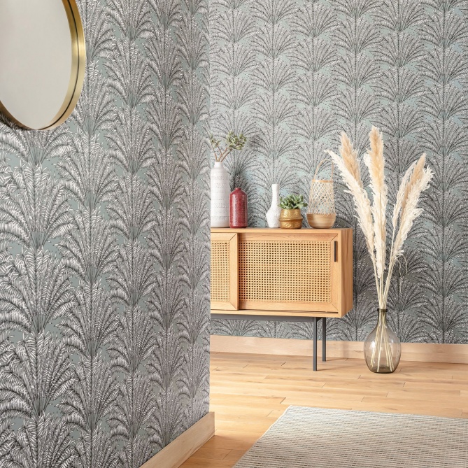 Papel Pintado Hojas de palma en abanico - TELSON 04 | MURAKE - 86234