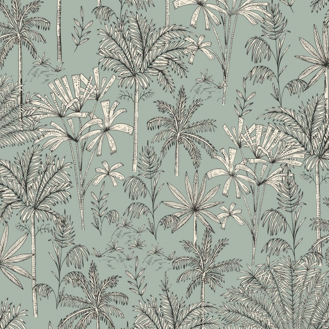 Papel Pintado Árboles tropicales y palmeras - DIASTEMA 04 | MURAKE - 86244