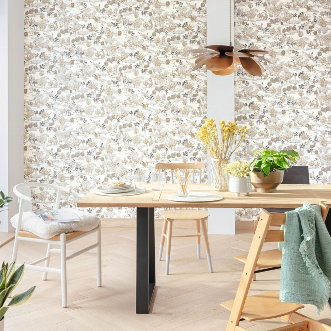 Papel Pintado Jardines con pequeños árboles - RECAZO 02 | MURAKE - 86247