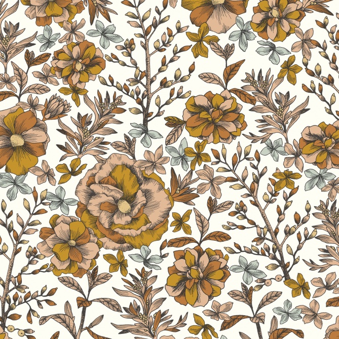 Papel Pintado Flores románticas - PRETICOR 02 | MURAKE - 86252