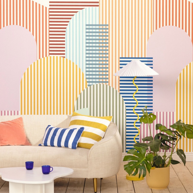 Mural Rayas en XXL - ROYAN  | MURAKE - 86546