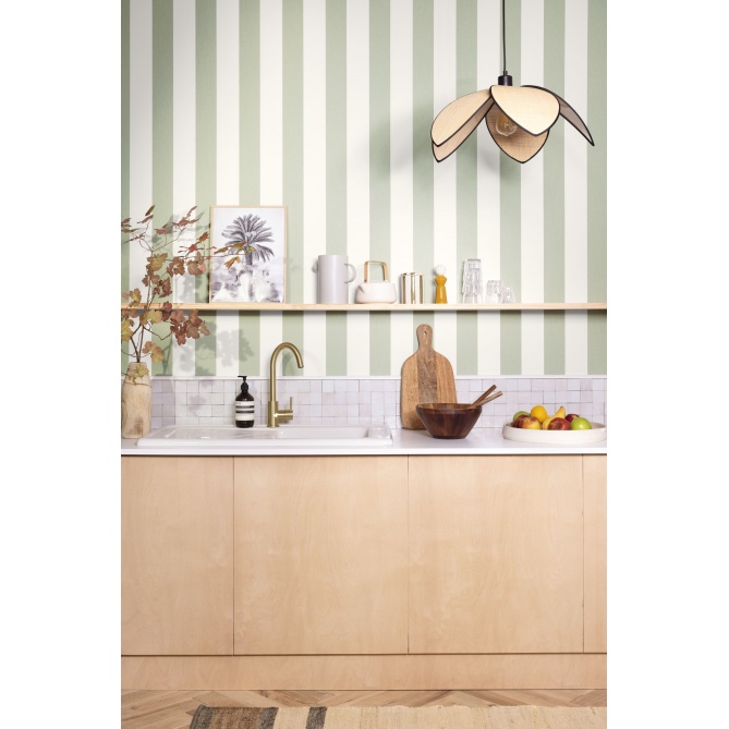 Papel Pintado Rayas textiles - SAUZON 07 | MURAKE - 86537