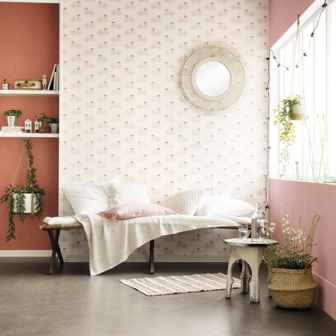 Papel Pintado Bicicletas con cestas de flores - SABLES 02 | MURAKE - 86467