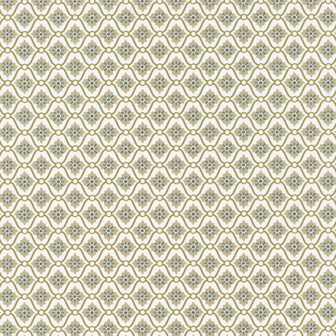 Papel Pintado Motivos geométricos adornados con flores - MESCHERS 03 | MURAKE - 86493