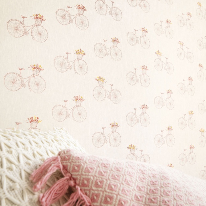 Papel Pintado Bicicletas con cestas de flores - SABLES 02 | MURAKE - 86467