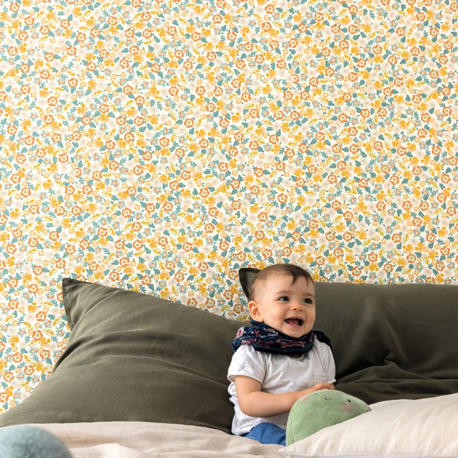 Papel Pintado Pequeñas flores románticas - SANDO 02 | MURAKE - 86082