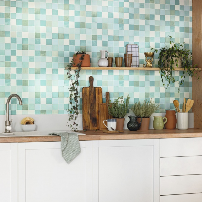 Papel Pintado Pequeños azulejos - LARUSA 02 | MURAKE - 86102