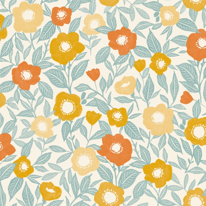 Papel Pintado Flores gráficas originales - PASCALI 01 | MURAKE - 86111