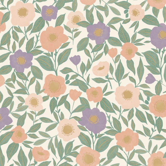 Papel Pintado Flores gráficas originales - PASCALI 02 | MURAKE - 86112