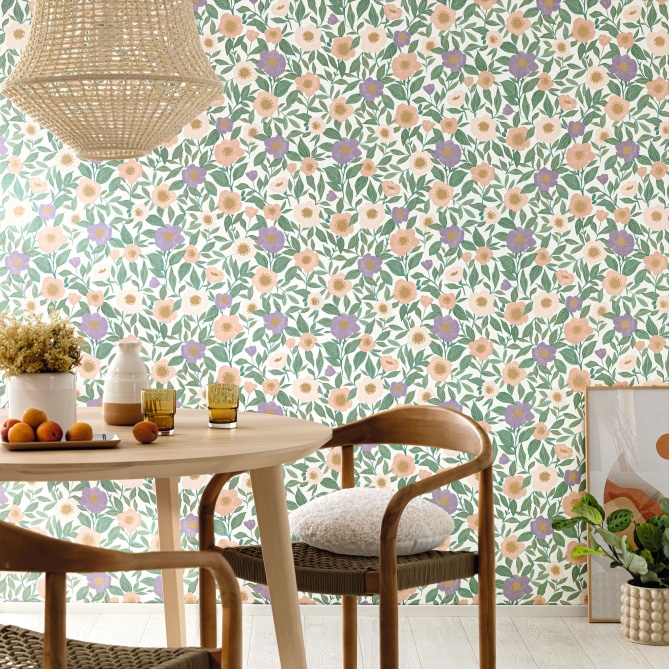 Papel Pintado Flores gráficas originales - PASCALI 02 | MURAKE - 86112