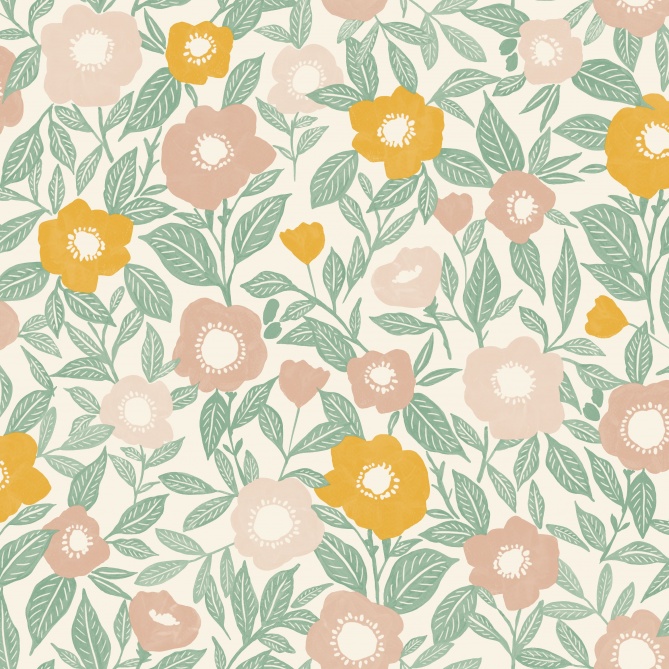 Papel Pintado Flores gráficas originales - PASCALI 03 | MURAKE - 86113