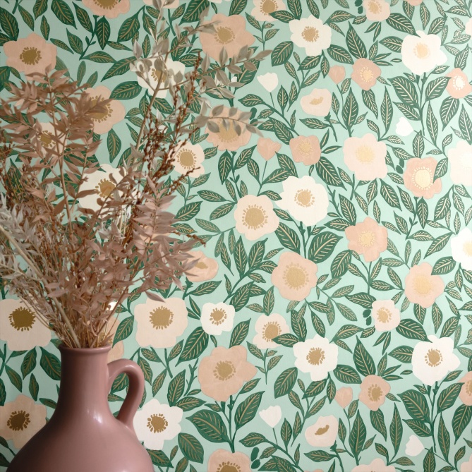 Papel Pintado Flores gráficas originales - PASCALI 04 | MURAKE - 86114
