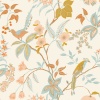 Papel Pintado Pájaros elegantes sobre follaje y flores - MINOTA 01 | MURAKE - 86121