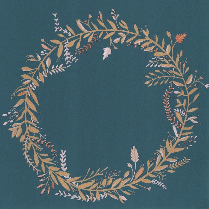 Papel Pintado Coronas de hojas románticas - MIGAZ 03 | MURAKE - 86278