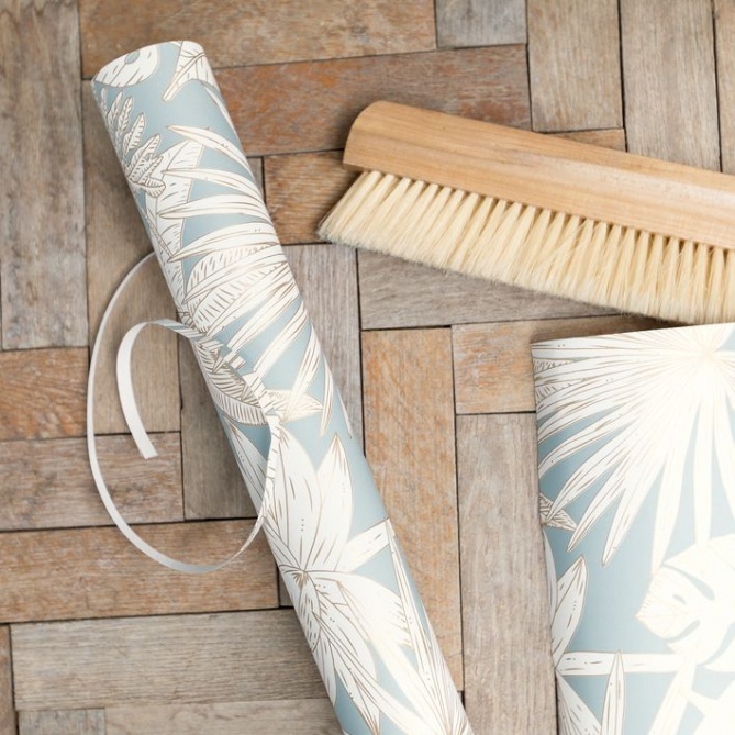 Papel Pintado Hojas y flores tropicales yuxtapuestas - GORDIMA 03 | MURAKE - 86343