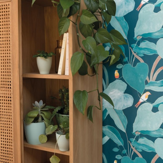 Papel Pintado Hojas tropicales con pájaros y tucanes - LAPAPOCHA 04 | MURAKE - 86384