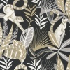 Papel Pintado Lémures entre follaje tropical - ARCACHON 06 | MURAKE - 86406