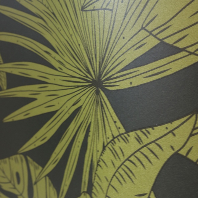 Papel Pintado Hojas y flores tropicales yuxtapuestas - GORDIMA 08 | MURAKE - 86348