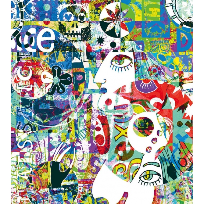 Mural Motivos coloridos - SKEIDUM  | MURAKE - 85866