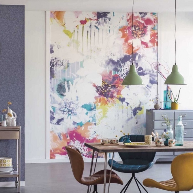 Mural Flores pintadas - GRIMSNESI  | MURAKE - 85864