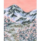 Mural Montañas acompañadas de flores - DRANG  | MURAKE - 85874