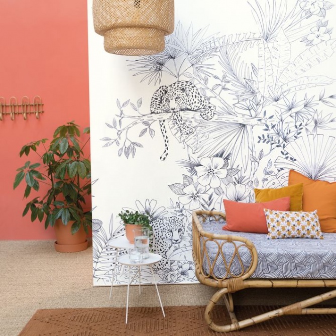 Mural Leopardos escondidos en la selva - DELMARE 02 | MURAKE - 74102