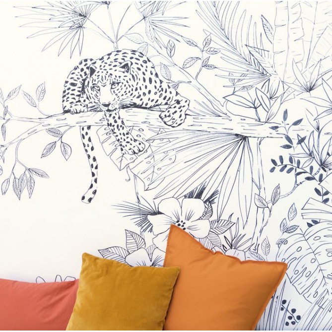 Mural Leopardos escondidos en la selva - DELMARE 02 | MURAKE - 74102