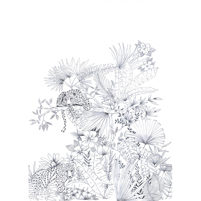 Mural Leopardos escondidos en la selva - DELMARE 02 | MURAKE - 74102