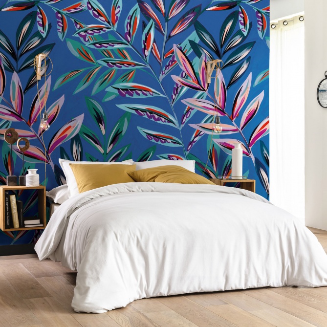 Mural Planta Calathea pintada a mano - BAKKI  | MURAKE - 85876