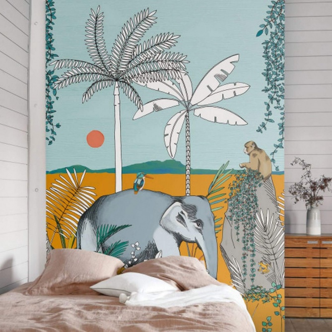 Mural Paisaje tropical con su fauna y flora - BAER  | MURAKE - 85879