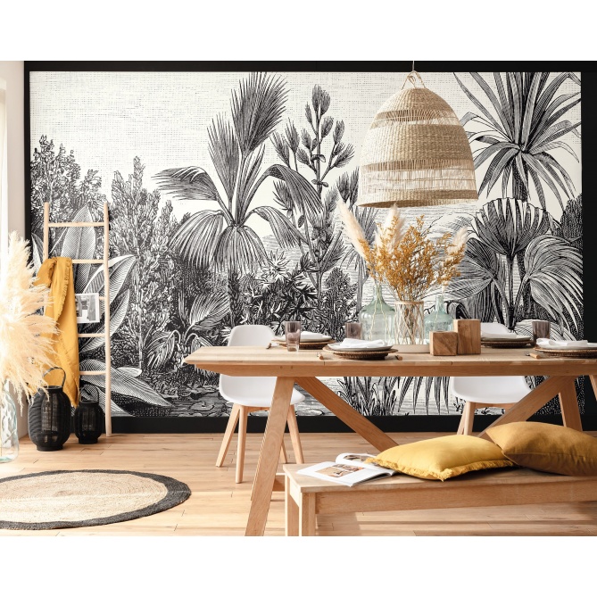 Mural Paisaje tropical con palmeras - HAUGANES  | MURAKE - 85891