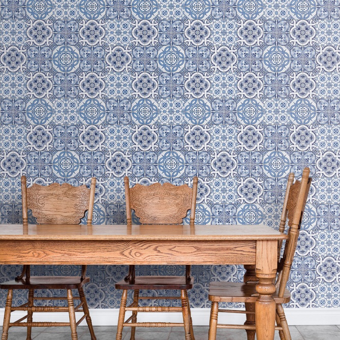 Papel Pintado Azulejo hidráulico - KHUMBU 01 | MURAKE - 86711