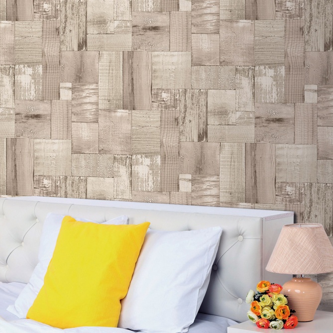 Papel Pintado Trozos madera - POKHARA 03 | MURAKE - 86723