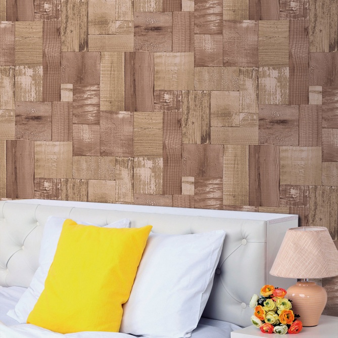 Papel Pintado Trozos madera - POKHARA 02 | MURAKE - 86722