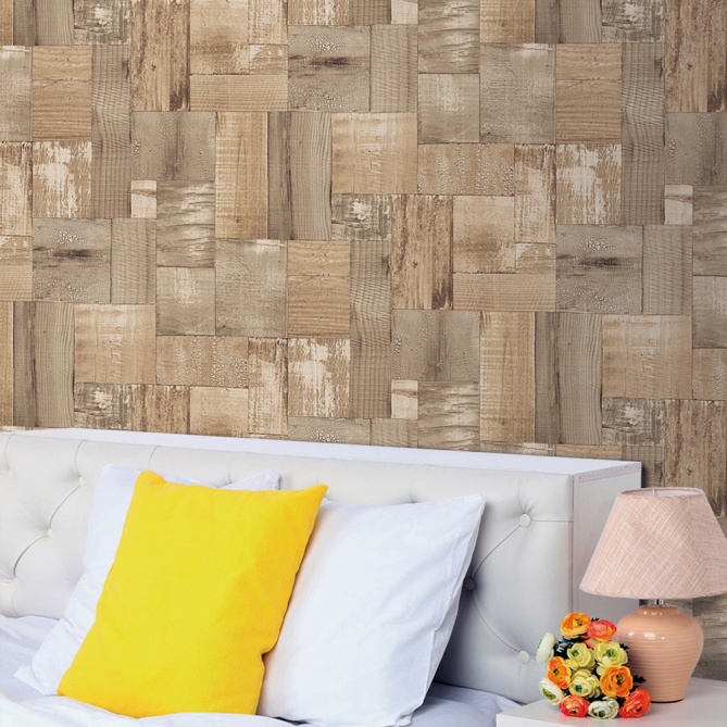 Papel Pintado Trozos madera - POKHARA 01 | MURAKE - 86721