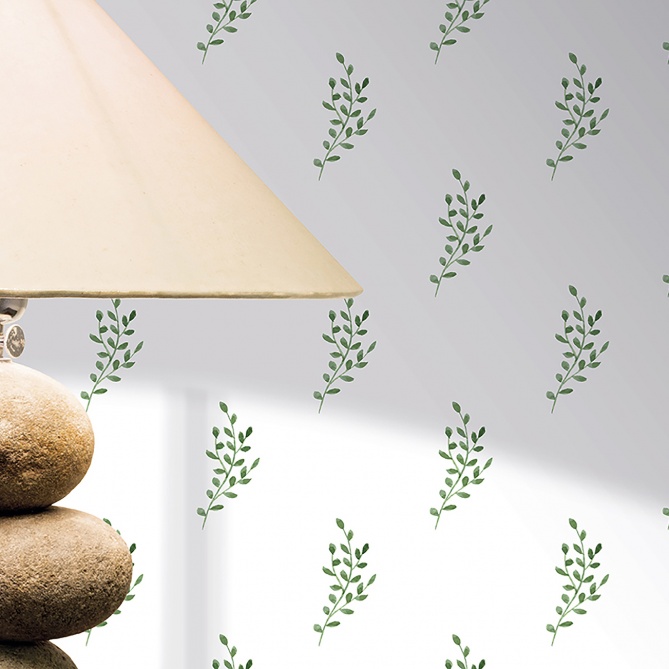 Papel Pintado Ramilletes de hojitas - LOSPALOS  | MURAKE - 7022-39